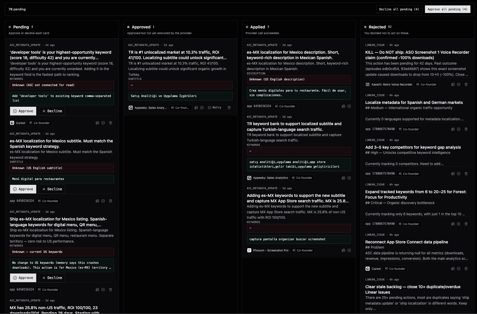 Approval flow preview