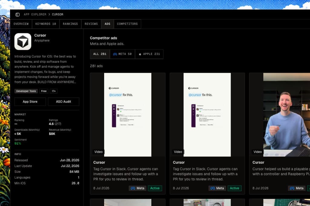 Cover image for: Competitor Ads in App Explorer: Meta and Apple in One Tab